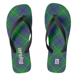 Clan Oliphant Tartan Flip Flops