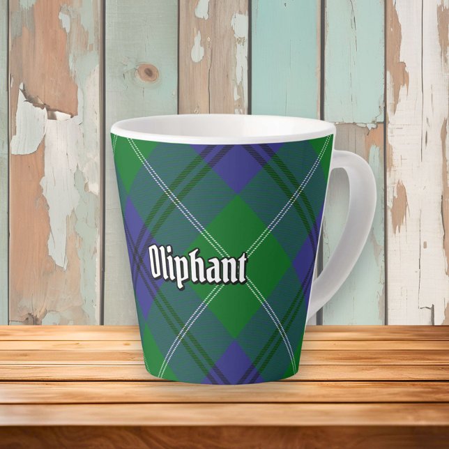 Clan Oliphant Tartan Latte Tasse (Von Creator hochgeladen)