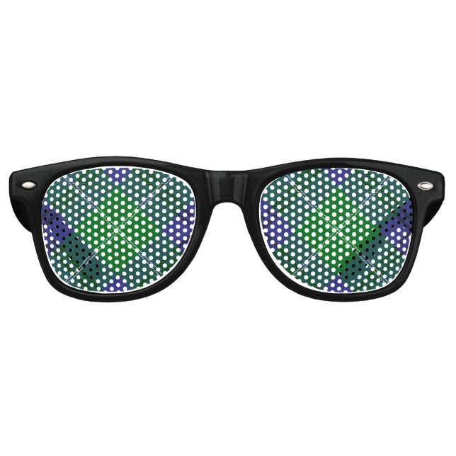 Clan Oliphant Tartan Retro Sonnenbrille (Vorderseite)
