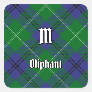 Clan Oliphant Tartan Square Sticker