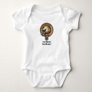 Clan Oliphant Wappen über Tartan Baby Bodysuit Strampler