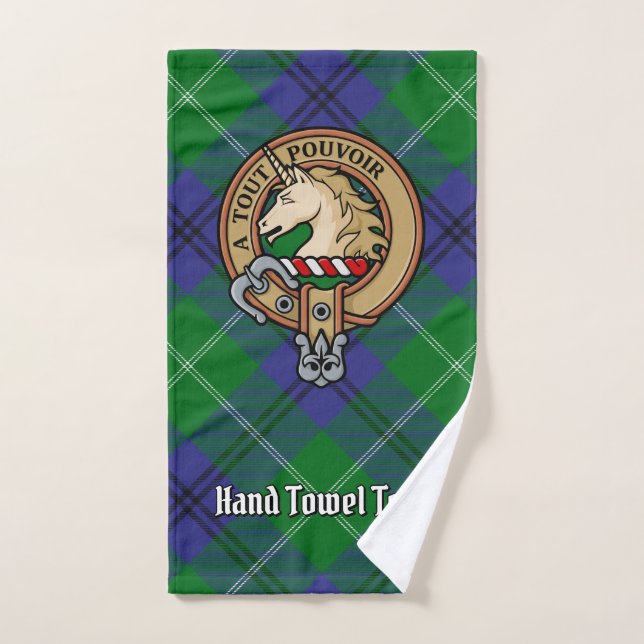 Clan Oliphant Wappen über Tartan Badhandtuch Set (Handtuch)
