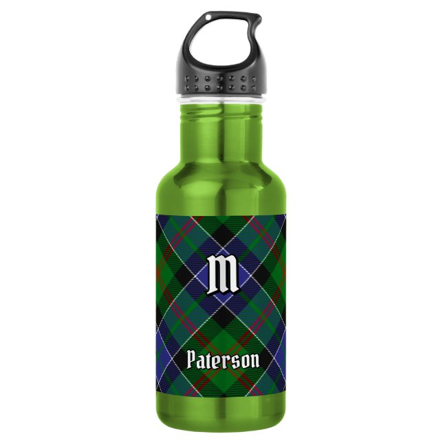 Clan Paterson Tartan Edelstahlflasche (Vorderseite)
