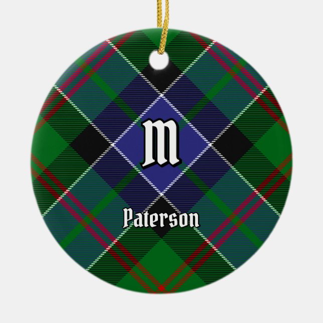 Clan Paterson Tartan Keramik Ornament (Vorne)