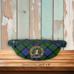 Clan Paterson-Wappen über Tartan Bauchtasche
