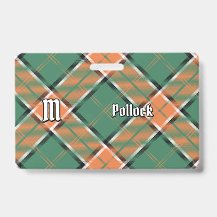 Clan Pollock Tartan-Abzeichen Ausweis