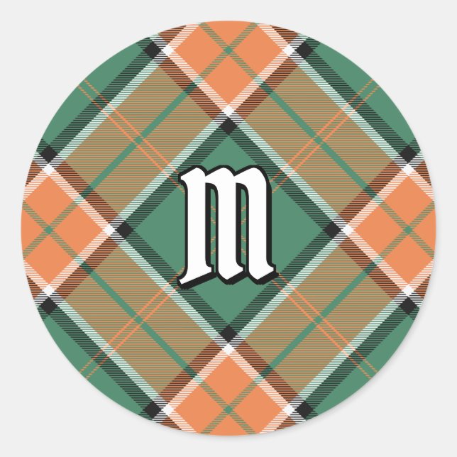 Clan Pollock Tartan Classic Round Sticker (Vorderseite)