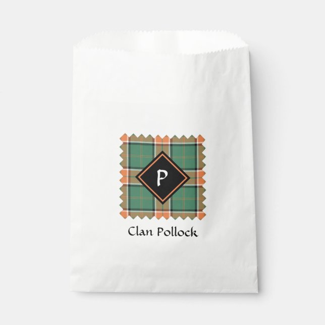Clan Pollock Tartan Favor Bag Geschenktütchen (Vorderseite)