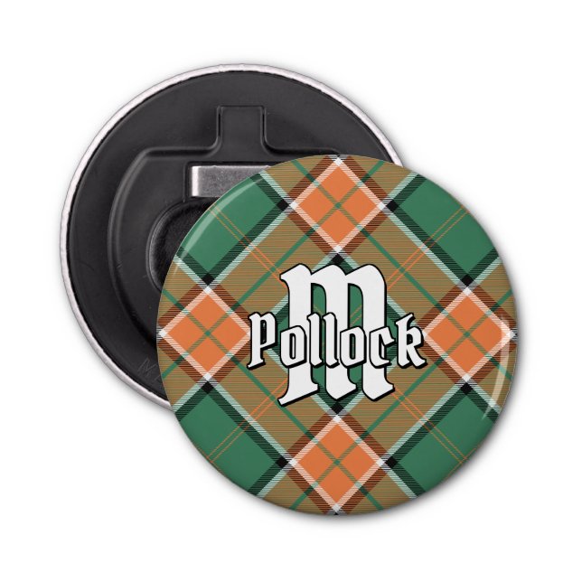 Clan Pollock Tartan Flaschenöffner (Vorderseite)