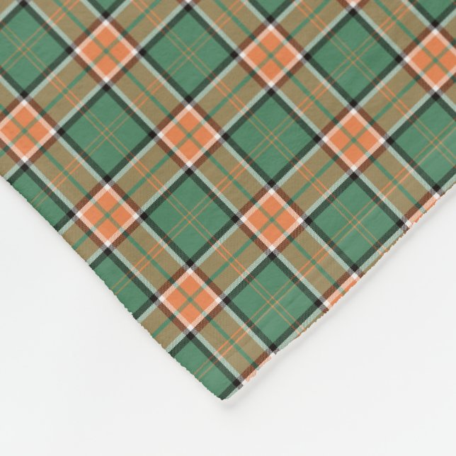 Clan Pollock Tartan Fleecedecke (Ecke)