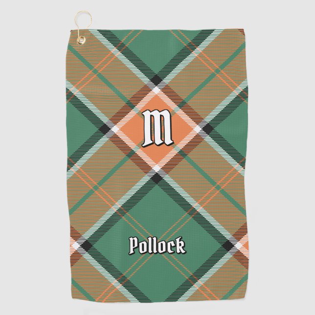 Clan Pollock Tartan Golf Towel Golfhandtuch (Vorderseite)