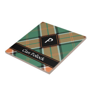 Clan Pollock Tartan Keramik Tile Fliese