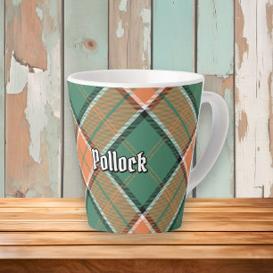 Clan Pollock Tartan Latte Tasse
