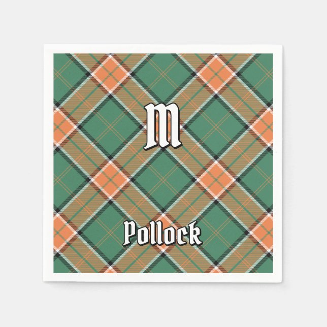 Clan Pollock Tartan Napkins Serviette (Vorderseite)