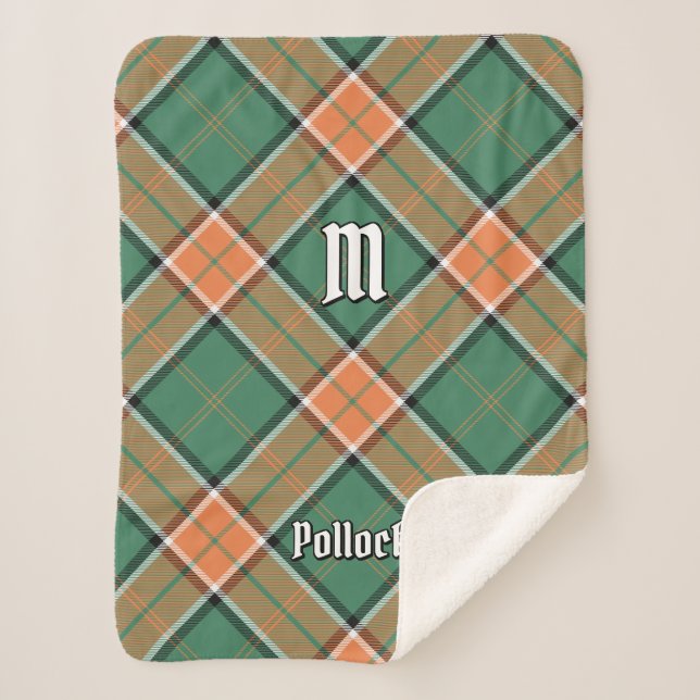 Clan Pollock Tartan Sherpa Blanket Sherpadecke (Vorderseite)