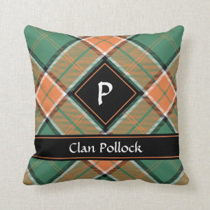 Clan Pollock Tartan Throw Pillow Kissen