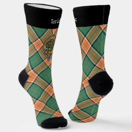 Clan Pollock Wappen über Tartan Socks Socken