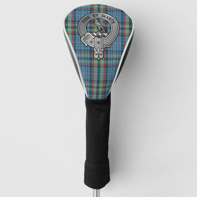 Clan Ralston Wappen & Tartan Golf Headcover (Vorderseite)