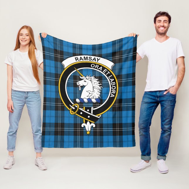 Clan Ramsay Blue Ancient Tartan Kariert Fleecedecke (Beispiel)