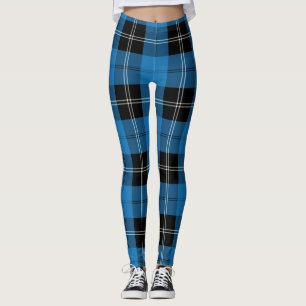 Clan Ramsay Jagd Tartan Blau- und Schwarze Legging Leggings