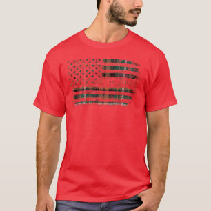 Clan Ramsay Orange Scottish tartan US flagkild Sc T-Shirt