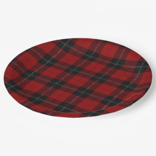 Clan Ramsay Ramsey Red Tartan Pappteller
