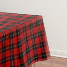 Clan Ramsay Red, Black and White Scottish Tartan