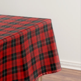 Clan Ramsay Red, Black and White Scottish Tartan Tischdecke