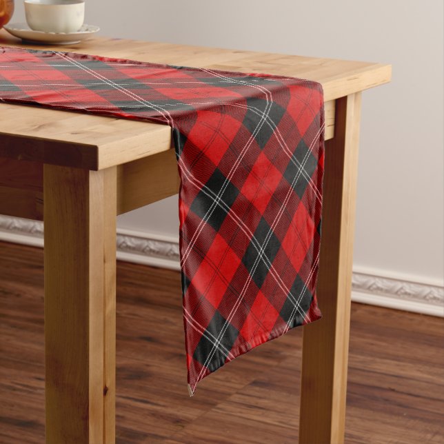 Clan Ramsay Red Tartan Großer Tischläufer (Beispiel)