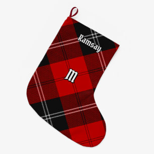 Clan Ramsay Red Tartan Großer Weihnachtsstrumpf