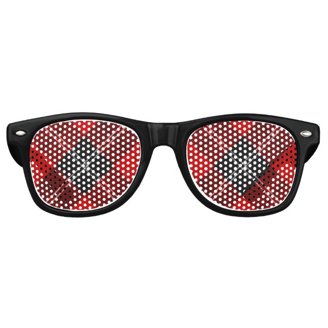 Clan Ramsay Red Tartan Partybrille (Vorderseite)