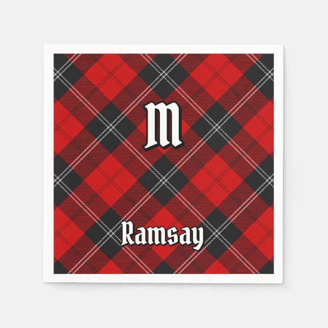 Clan Ramsay Red Tartan Serviette (Vorderseite)