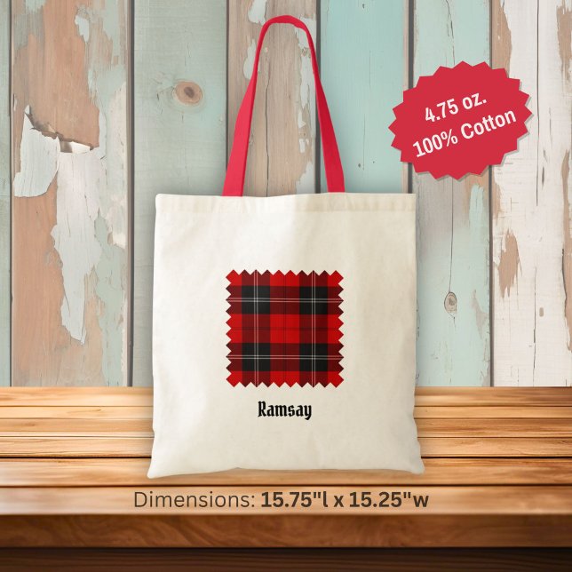 Clan Ramsay Red Tartan Tragetasche (Von Creator hochgeladen)