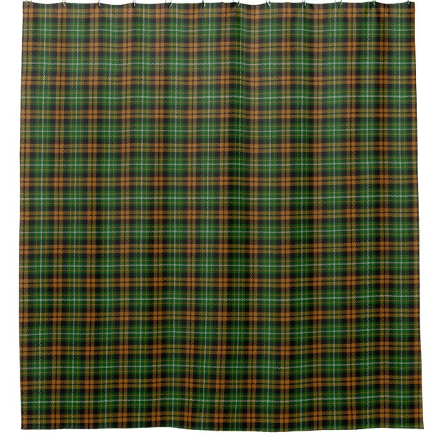 Clan Ramsay Scottish Classic Orange Hunting Tartan Duschvorhang (Vorderseite)