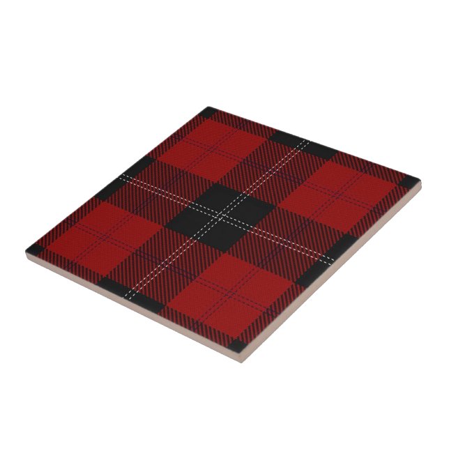 Clan Ramsay Scottish Expressions Red Black Tartan Fliese (Seite)