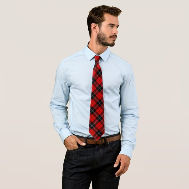 Clan Ramsay Tartan Krawatte (Beispiel)