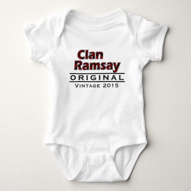 Clan Ramsay Vintag Customizing Your Birthyear Baby Strampler (Vorderseite)