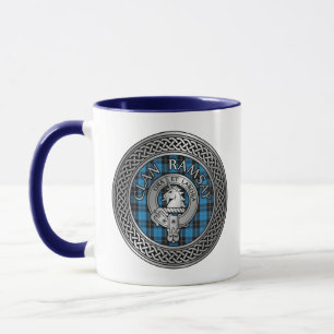 Clan Ramsay Wappen & Jagd Tartan Knot Tasse