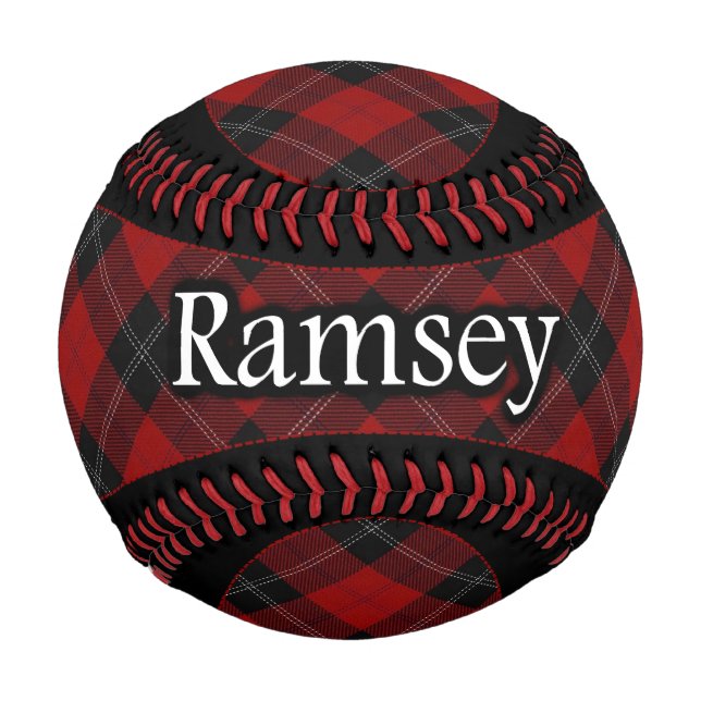 Clan Ramsey Ramsay Scottish Red Tartan Baseball (Vorderseite)