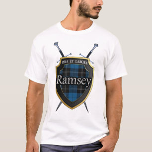 Clan Ramsey Ramsay Tartan-kariertes Schild u. T-Shirt