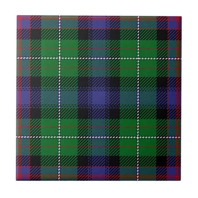 Clan Rankine Tartan Fliese (Vorderseite)