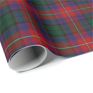 Clan Rattray Red Green Scottish Tartan Geschenkpapier