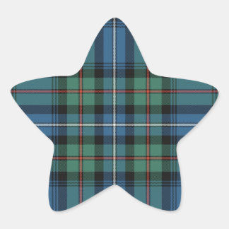 Clan Robertson Kariert Star Sticker