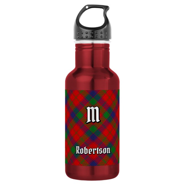 Clan Robertson Tartan Edelstahlflasche (Vorderseite)