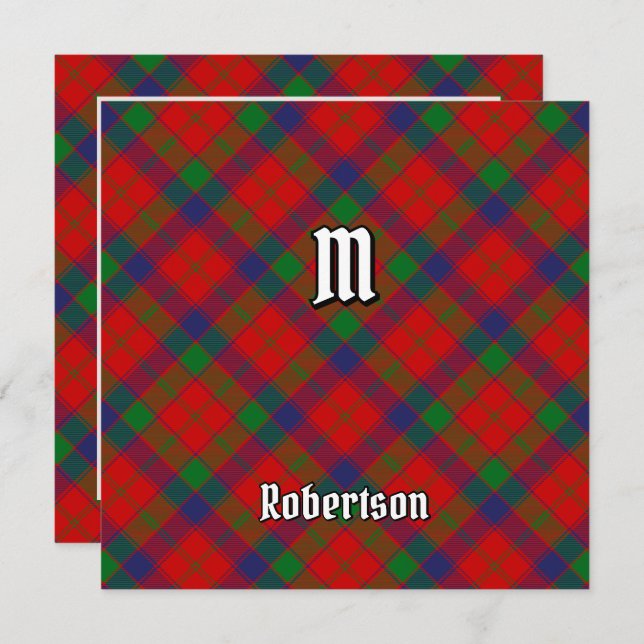 Clan Robertson Tartan Einladung (Vorne/Hinten)