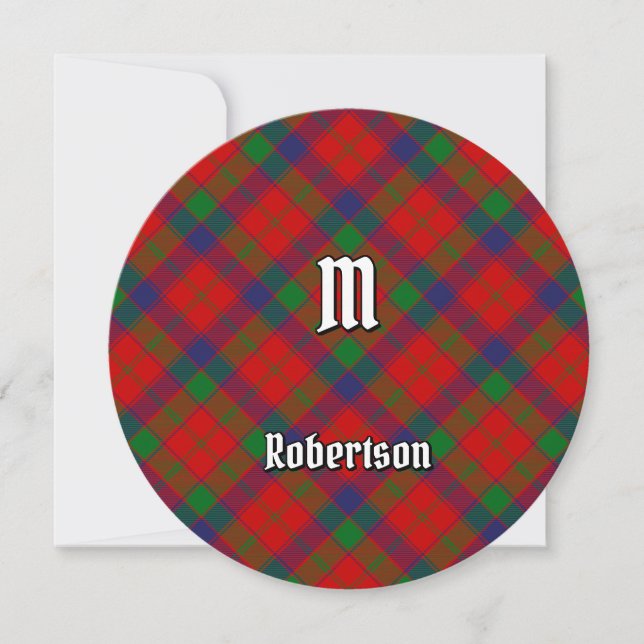Clan Robertson Tartan Einladung (Vorderseite)