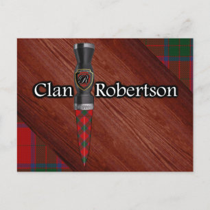 Clan Robertson Tartan Sgian Dubh Blade Postkarte