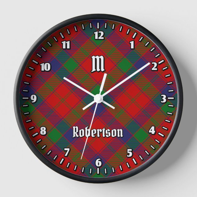 Clan Robertson Tartan Uhr (Vorderseite)