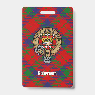 Clan Robertson Wappen über Tartan Ausweis