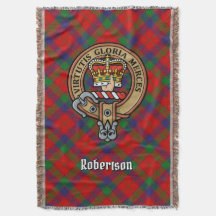 Clan Robertson-Wappen über Tartan